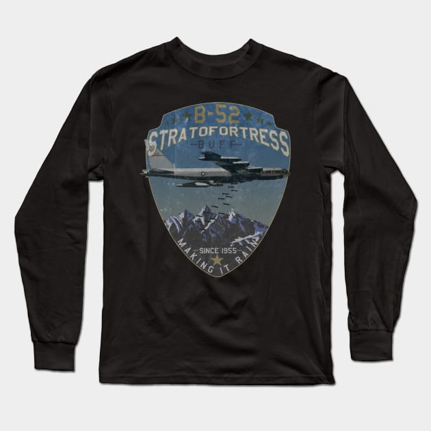 B-52 Stratofortress | Making it Rain Since 1955 Long Sleeve T-Shirt by DesignedForFlight